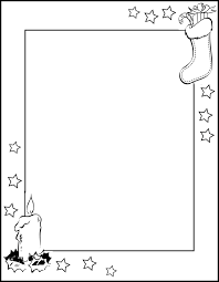 Black And White Kids Border Christmas Borders Christmas Border Letter Template For Kids Free Christmas Coloring Pages