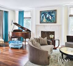 Modern black and white living room with geometric pendant light + large artwork and piano | sharon mimran. 17 Piano Rooms With High Note Designs Luxe Interiors Design