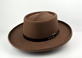 Gambler Hat The Riverside Taupe Fur Felt Wide Brim Hat Men Etsy In 2021 Gambler Hat Hats For Men Wide Brim Hat Men