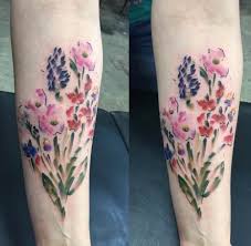 36 Stunning Watercolor Flower Tattoos Tattooblend