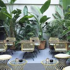 Barcelona I Hotel Yurbban Trafalgar Restaurant Mit Urban Jungle Binnentuin Dundee Groene Planten