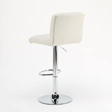 Lot de 2 tabourets de bar cadiz en tissu. Tabouret Fixe Pivotant Et Reglable Avec Dossier Et Repose Pied Atlanta