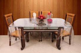 Kuber Industries 20 Mm Dining Table Cover Transparent 4 Seater 45x70 Inches Dtc0029
