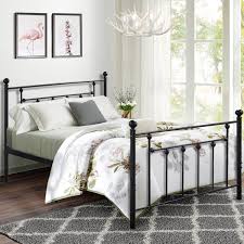 Antique Bed Frame Platform Bed With Victorian Iron Headboard Full Size Walmart Com In 2020 Twin Size Bed Frame Queen Size Bed Frames Metal Platform Bed