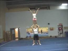 Cheerleading Stunt Step Up Shoulder Stand Youtube Cheerleading Stunt Shoulder Stand Cheerleading