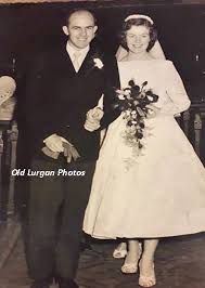 The happy newly married couple were...