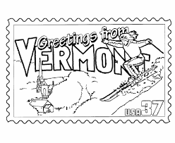 Vermont State Stamp Us States Coloring Pages Flag Coloring Pages Coloring Pages States Project
