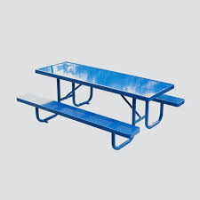 The btexpert metal dining bench is not only designed to simplify your life but also spruce up your yard. Outdoor Steel Picnic Table Metal Dining Table Bench