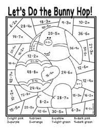 Easter Division Color By Number Elementary School Math Activities Fun Math Worksheets Easter Math Worksheets