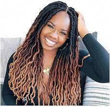 Beautiful 18inch Curly Faux Locs Crochet Hair Goddess Locs Pre Looped Deep Wavy Twist Braiding Hair Dre Curly Faux Locs Faux Locs Hairstyles Goddess Hairstyles