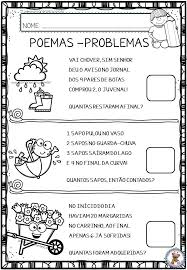 Atividades De Matematica Poemas Problemas 1 Atividades De Matematica 3ano Atividades De Matematica Atividades De Alfabetizacao Matematica