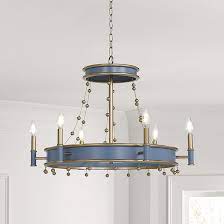 Maren Nautical Blue Brass 6 Light Chandelier Dining Room Lighting Chandeliers Chandelier Lighting Chandelier