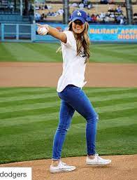 Jojo Fletcher Style And Fashion Mlb New Era 9fifty La Dodgers Team On Celebrity Style Guide Gaming Clothes Jojo Fletcher Style Outfits With Hats