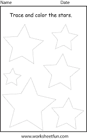 Shapes Star Shape Tracing Worksheets Shape Worksheets For Preschool Free Preschool Worksheets