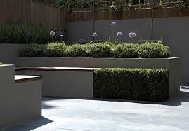 Private Garden Hammersmith London Stuart Craine Design Box Hedging Aliums H Raised Planters Modern Garden Design Garden Design Modern Landscaping