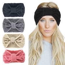 Check spelling or type a new query. Amazon Com Womens Winter Knitted Headband Soft Crochet Bow Twist Hair Band Turban Headwrap Hat Cap Ear Warmer Bow Knot Black Grey Pink Beige Clothing Shoes Jewelry