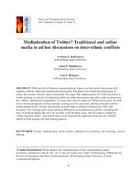 The system that help you to manage your exam results systematically so that you can concentrate on studying for higher grades. Pdf Mediatization Of Twitter Traditional And Online Media In Ad Hoc Discussions On Inter Ethnic Conflicts
