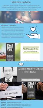 Matthew Ledvina Producing A Grasp Of Some Senior Positions In Multiple Global Firms His Status As A Specialist Tax Advise Business Leader Tax Attorney Fintech