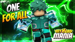 ONE FOR ALL Legendary Quirk My Hero Mania Roblox! - YouTube