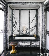 So bold and striking, right? This Art Deco Apartment In Chicago Is All About Personal Style Black Marble Bathroom Marble Bathroom Designs Marble Bathroom