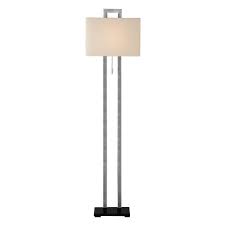 Floor Lamp With Rectangle Cutout And Square Shade At Destination Lighting Lamp Floor Lamp Floor Lamp White Shade