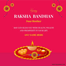 Happy raksha bandhan dear sister! Whatsapp Raksha Bandhan Wishes For Brother