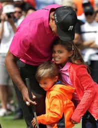 Tiger Woods With Son Charlie And Daughter Sam Tigerwoods Tiger Woods Kids Golf Celebrity Kids