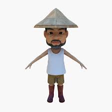 Farmer 0001 3d Model Tomoplace In 2020 3d Model Character 3d Model Architecture Art