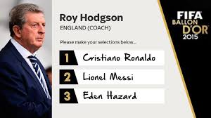 Ronaldo wins ballon d'or for fourth time. Ballon D Or Votes Roy Hodgson Gives Top Spot To Cristiano Ronaldo Football News Sky Sports