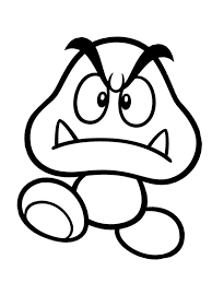 Darmowe kolorowanki mario bros do wydruku. Kolorowanka Zly Grzybek Z Mario Drukuj Kolorowanki Pl