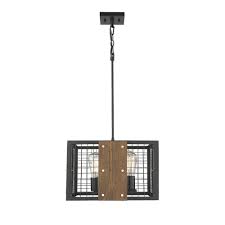 Patriot lighting elegant home paisley 4 light drum pendant at menards rustic glam. Patriot Lighting Elegant Home Finn Iii Black Rustic Wood Cage Pendant At Menards