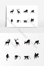 Elemen Siluet Rusa Monyet Yang Digambar Tangan Elemen Grafis Templat Ai Unduhan Gratis Pikbest How To Draw Hands Elk Silhouette Graphic
