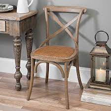 21.5 inches wide x 24 inches deep x 39 inches high. Weathered X Back Dining Chair Kirklands
