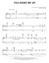 You raise me up, so i can stand on mountains. You Raise Me Up Noten Josh Groban Klavier Gesang Gitarre Rechte Hand Melodie