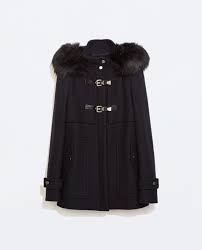 Zara winter wool duffle coat with detachable fur hood size 8 (rrp £~190). I Need This Coat Wool Duffle Coat With Faux Fur Hood From Zara