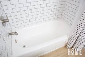The paint helps protect against corrosion and rust. After Painting An Almond Bathtub With White Tub And Tile Refinishing Kit House Becoming Home