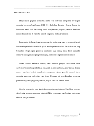 Kertas kerja program kesihatan sekolah rendah. Kertas Kerja Program Kesihatan Mental