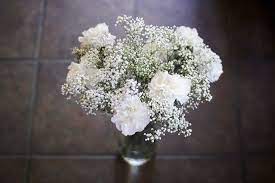 Baby S Breath And Carnations Carnation Wedding Centerpieces Pink Wedding Flowers Flower Centerpieces Wedding