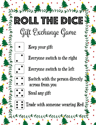 Be sure to share with your friends and fellow gamers! Roll The Dice Game For Gift Exchange Printable Game Sofestive Com