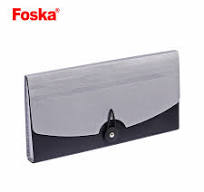 Foska Cover Black Buckled File Pocket for Office/Student