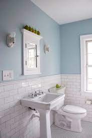 But adding accent tiles can add pizzazz. Bathroom Subway Tile Bathroom Walls Pale Blue Color Walls And Silver Grout Arctic White S White Subway Tile Shower Light Blue Bathroom White Bathroom Tiles