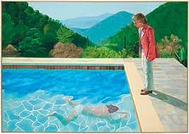 It measures 7 ft × 10 ft (2.1 m × 3.0 m), and depicts two figures: Portrait Of An Artist Pool With Two Figures Wikipedia