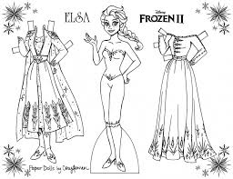 Printable disney princess paper doll coloring pages. Frozen 2 Coloring Paper Dolls Of Elsa And Anna Paper Dolls Princess Paper Dolls Printable Frozen Paper Dolls