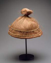Hat Coconut Fibre Maker Uknown Philippines 1981 84 Domed Hat Made Of Coconut Fibre With A Decorative Top Knot Of Fibr Fine Craft Coconut Fiber Philippines
