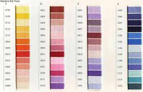 Madeira Threads Madeira Skeins Color Chart List Of Colors