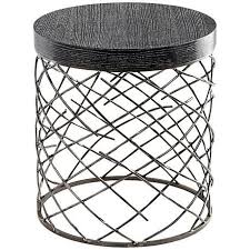 Marlow Round Interlace Raw Steel Table 2j345 Lamps Plus Raw Steel Table Cyan Design Raw Steel