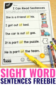 We have lots of activity sheets about many different topics. Sight Word Sentences With A Freebie A Teachable Teacher