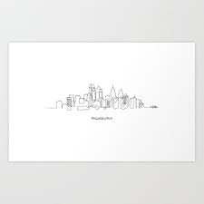 Maybe you would like to learn more about one of these? Philadelphia Skyline Drawing Art Print By Emily Desantis Society6