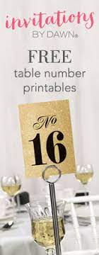 Ornate free printable table numbers. Printable Wedding Table Numbers Invitations By Dawn