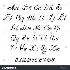 Free handwriting worksheets (alphabet handwriting worksheets, handwriting paper and cursive handwriting worksheets) for preschool and kindergarten. Alphabet Handwriting Fonts Stock Vector Royalty Free 314711678 Shutterstock